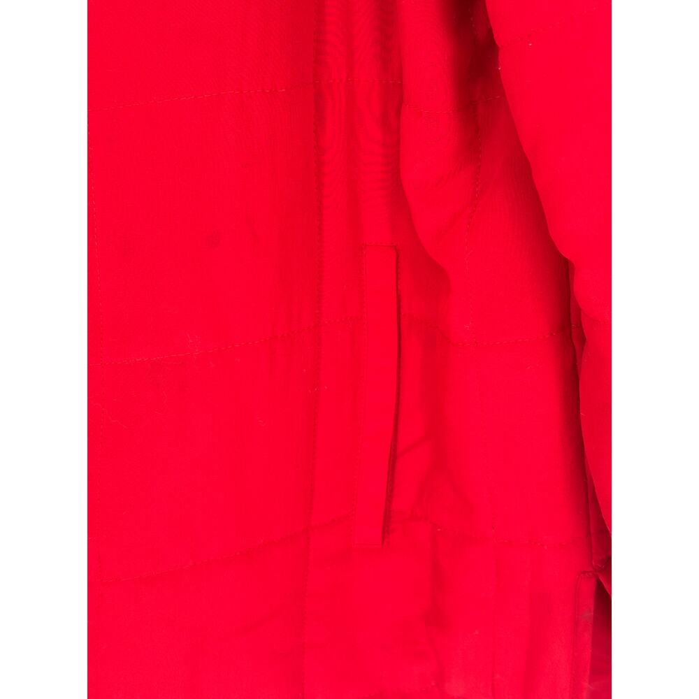 Diane von Furstenberg Silk Assets VTG Red Quilted Jacket Womens L Convertible - Picture 5 of 9